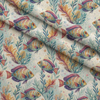 Tidepool Treasures Pattern 2 Minky Fabric — plush minky folded close-up preview (mv-minky-v1:lying)