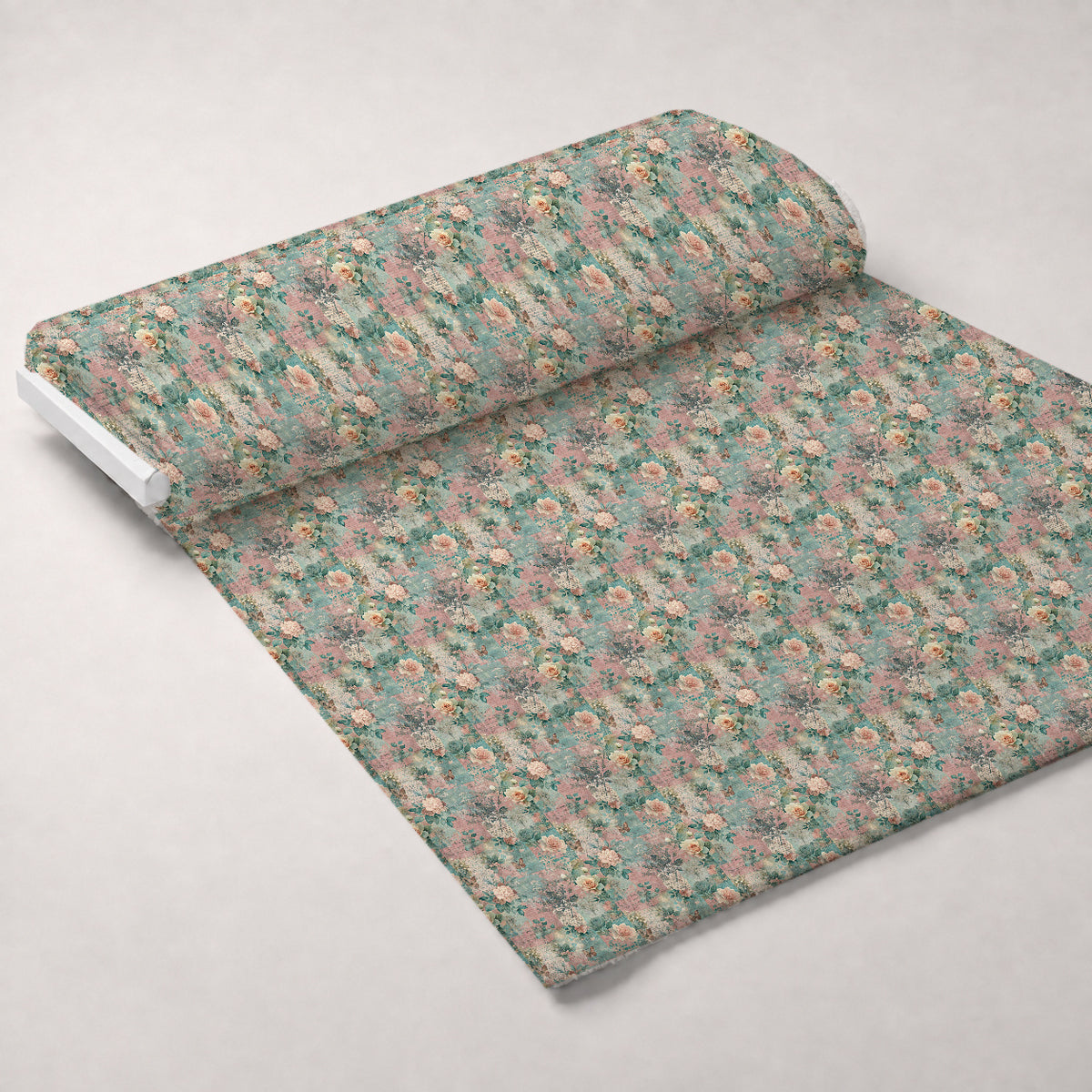 Timeworn Ephemera Pattern 7 Minky Fabric — plush minky unrolled bolt preview (mv-minky-v1:bolt)