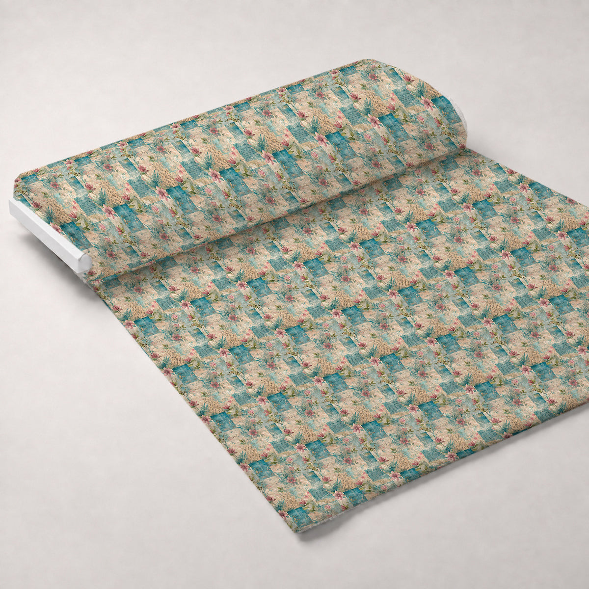 Timeworn Ephemera Pattern 8 Minky Fabric — plush minky unrolled bolt preview (mv-minky-v1:bolt)