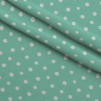 Tiny Daisies on Mint Minky Fabric — plush minky folded close-up preview (mv-minky-v1:lying)