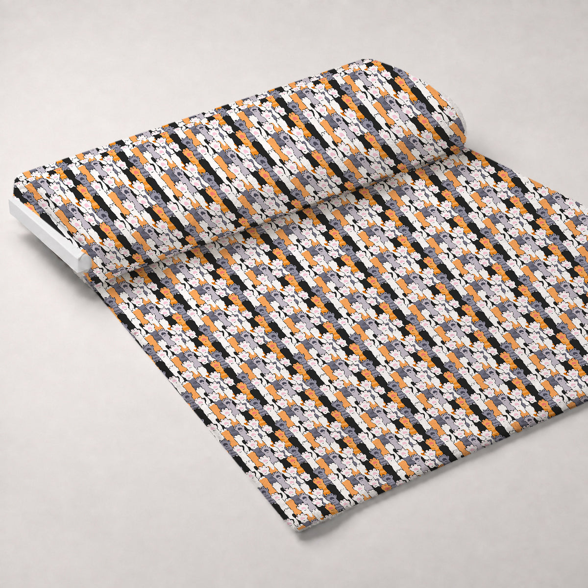 Toe Beans Pattern 1 Minky Fabric — plush minky unrolled bolt preview (mv-minky-v1:bolt)