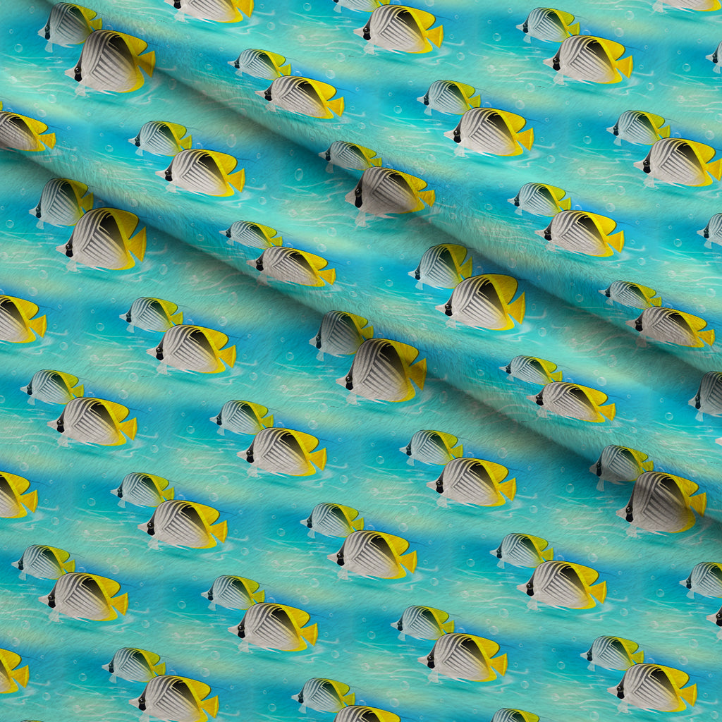 Tropical Shoreline Pattern 4 Minky Fabric — plush minky folded close-up preview (mv-minky-v1:lying)