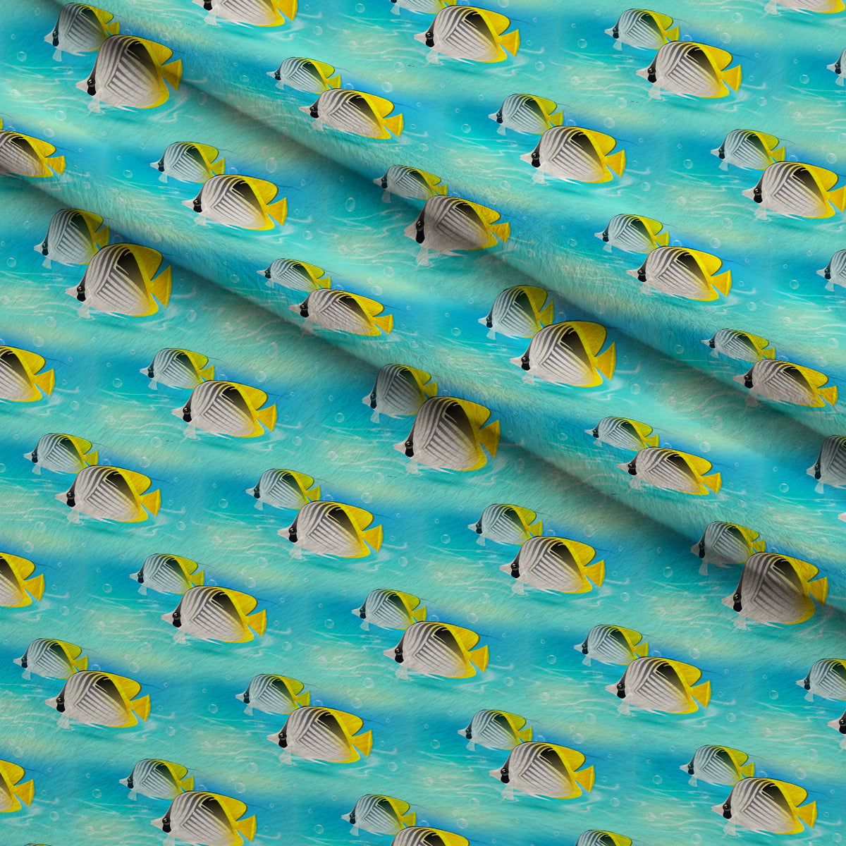 Tropical Shoreline Pattern 4 Minky Fabric — plush minky folded close-up preview (mv-minky-v1:lying)