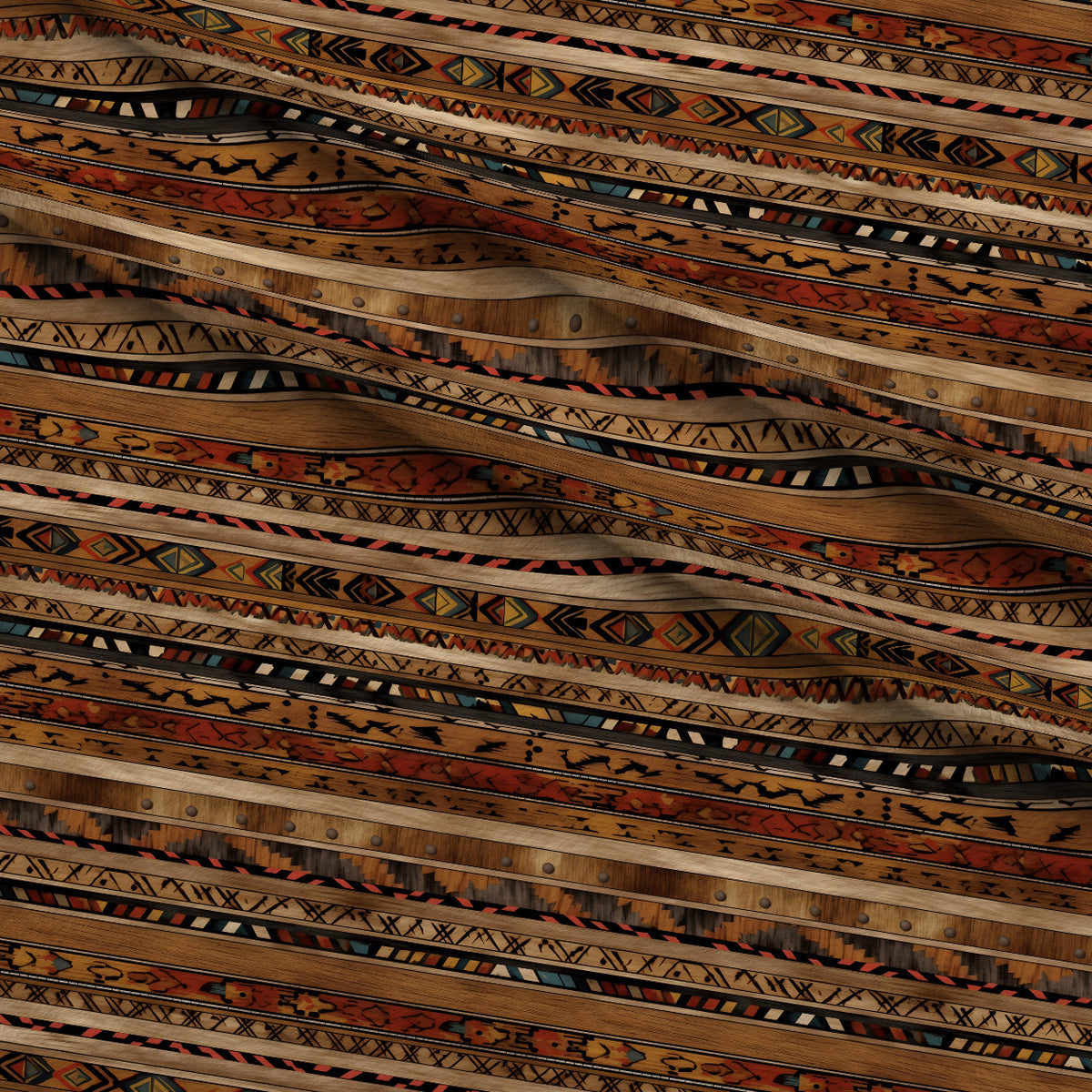 Turquoise Trail Ranch Pattern 1 Minky Fabric — plush minky folded close-up preview (mv-minky-v1:lying)