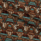 Turquoise Trail Ranch Pattern 4 Minky Fabric — plush minky folded close-up preview (mv-minky-v1:lying)