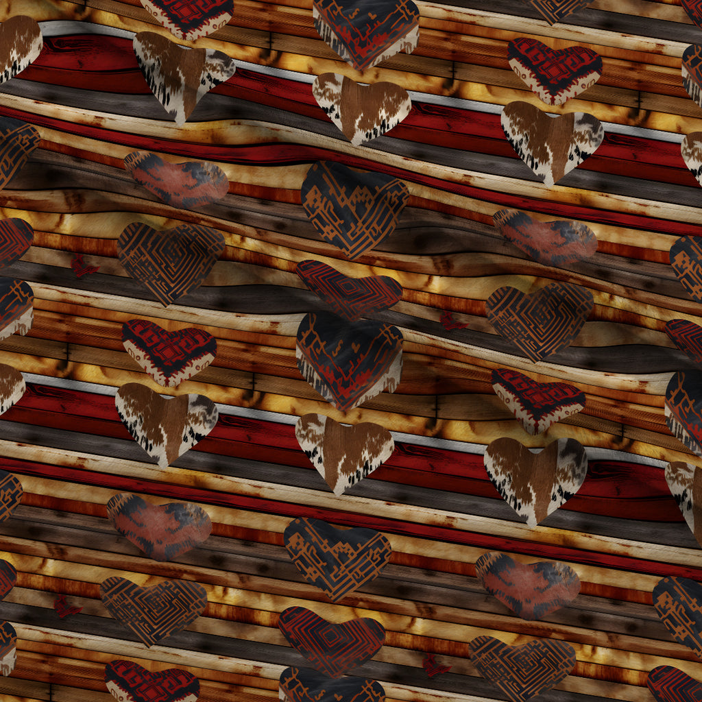 Turquoise Trail Ranch Pattern 8 Minky Fabric — plush minky folded close-up preview (mv-minky-v1:lying)