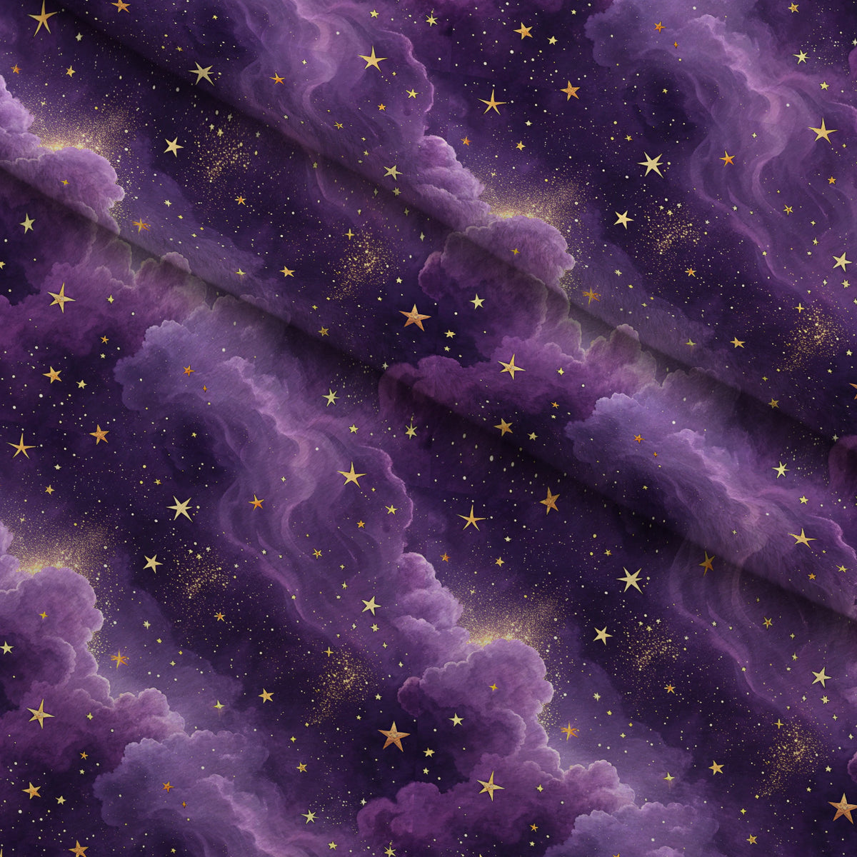 Twilight Lullaby Pattern 1 Minky Fabric — plush minky folded close-up preview (mv-minky-v1:lying)