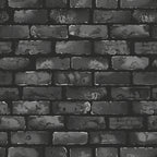 black, charcoal gray, dark gray, brick wall, weathered bricks, distressed texture, urban pattern, aged surface, monochromatic, architectural design, masonry pattern, vintage texture,, fabric panel, rustic appearance, industrial style, cracked mortar, rectangular bricks, textured surface