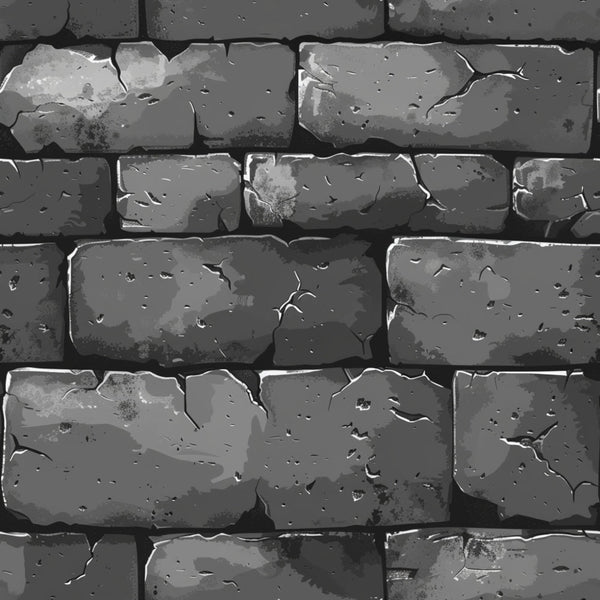 gray, charcoal, weathered brick, stone wall, cracked texture, aged bricks, masonry pattern, distressed surface, monochromatic, architectural design,, fabric panel, rustic texture, building materials, urban industrial, worn appearance, geometric blocks, construction theme