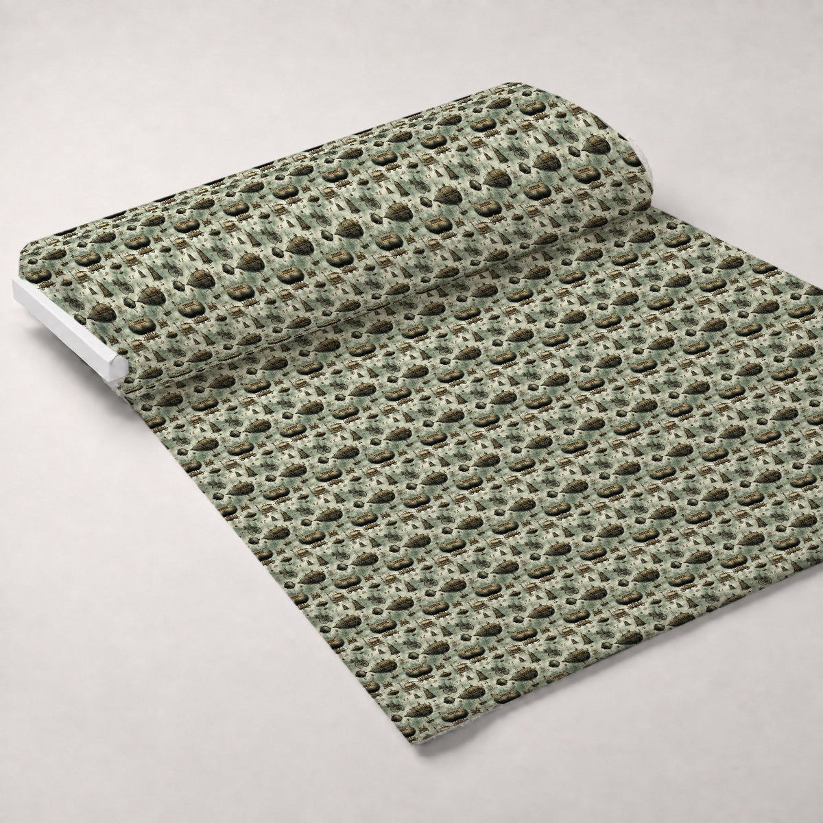 Victorian Aeronaut Pattern 1 Minky Fabric — plush minky unrolled bolt preview (mv-minky-v1:bolt)