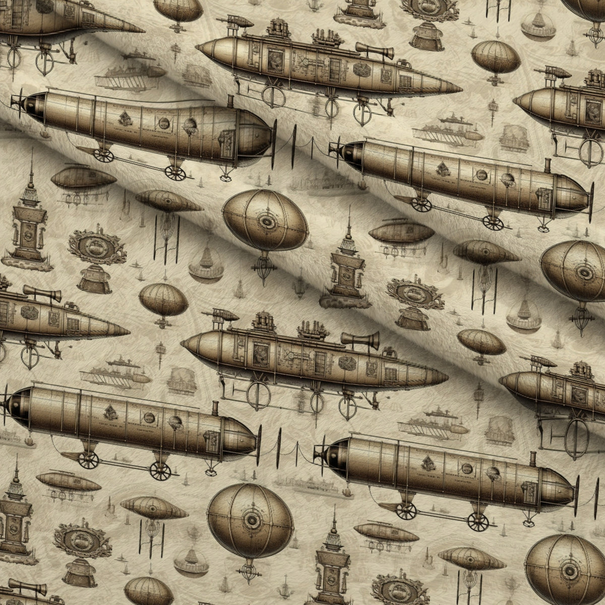 Victorian Aeronaut Pattern 3 Minky Fabric — plush minky folded close-up preview (mv-minky-v1:lying)