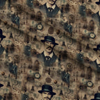 Victorian Aeronaut Pattern 5 Minky Fabric — plush minky folded close-up preview (mv-minky-v1:lying)