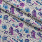 Vintage Notions Pattern 10 Minky Fabric — plush minky folded close-up preview (mv-minky-v1:lying)