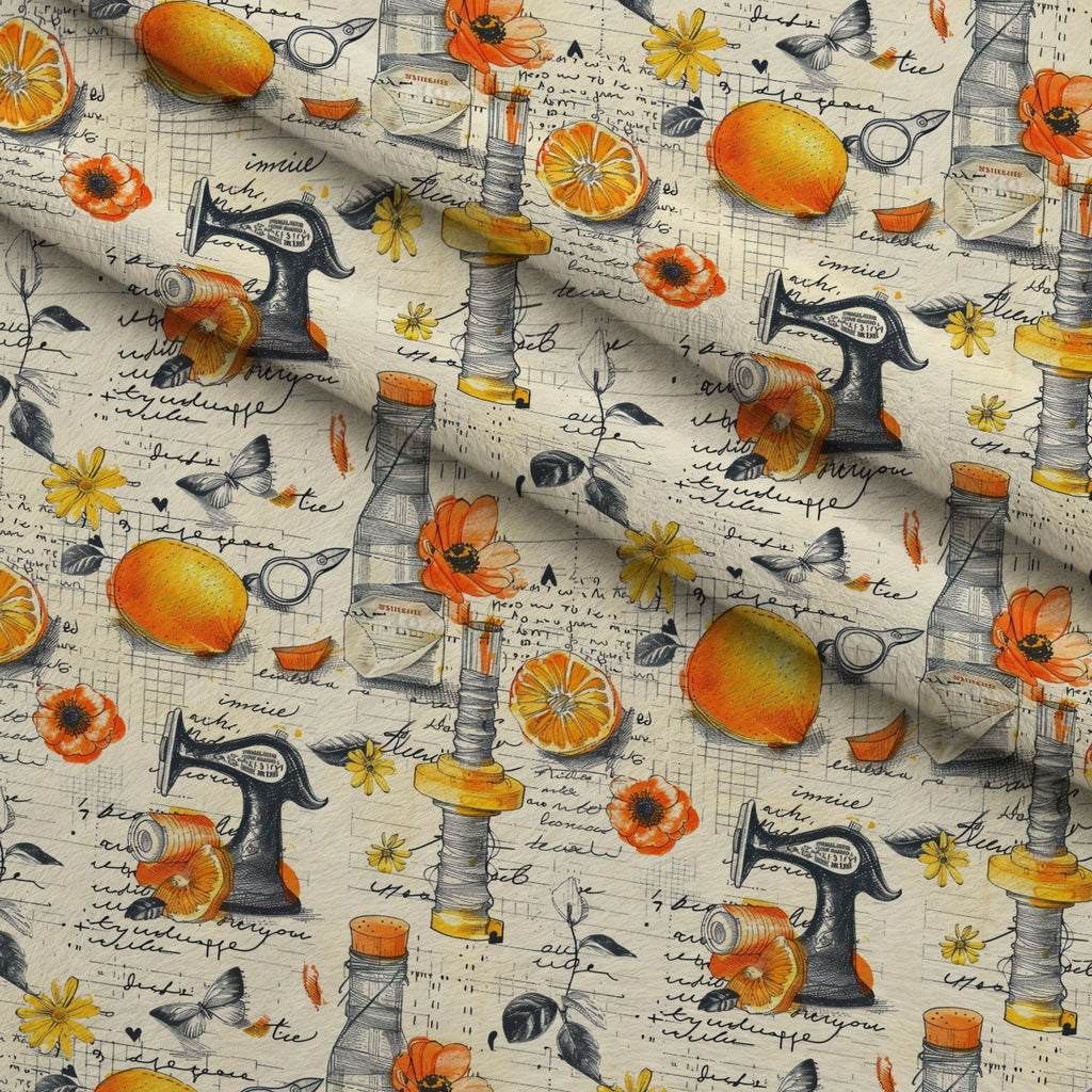 Vintage Notions Pattern 11 Minky Fabric — plush minky folded close-up preview (mv-minky-v1:lying)