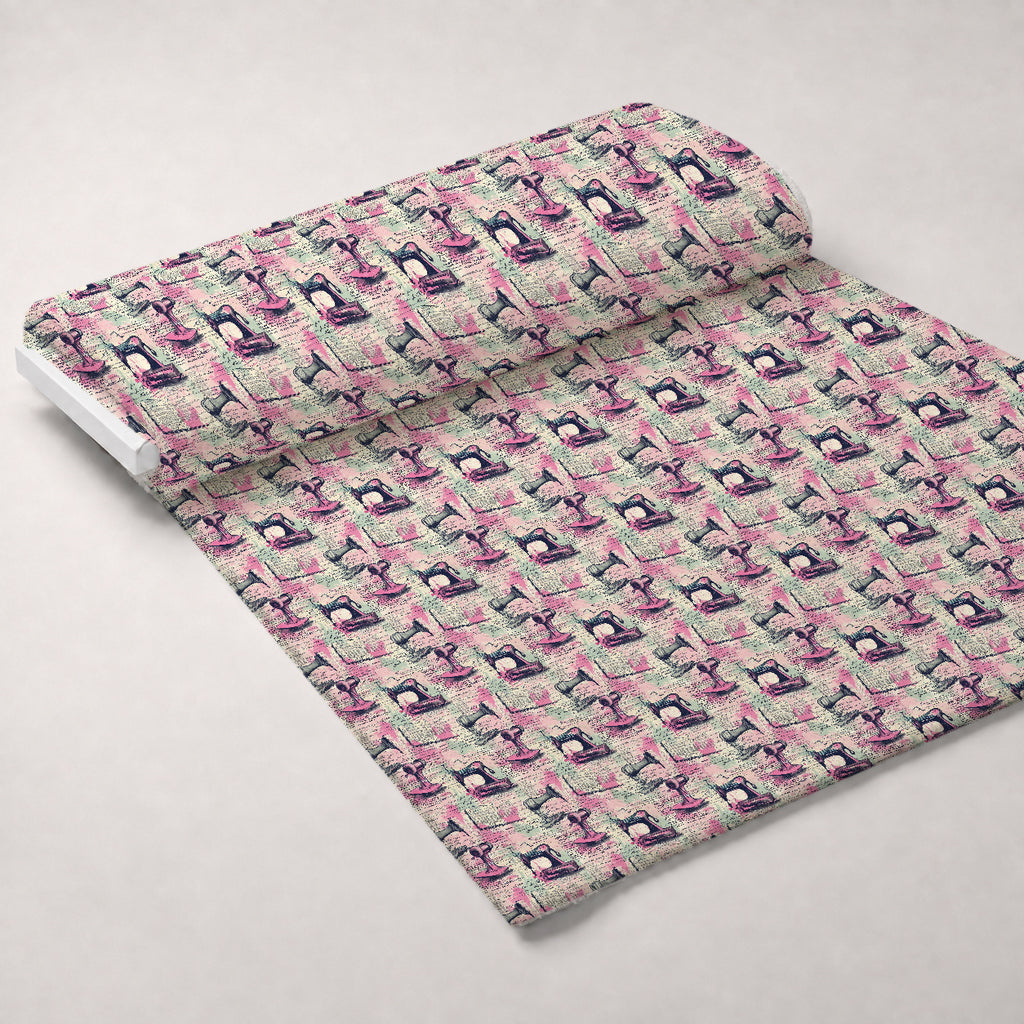 Vintage Notions Pattern 5 Minky Fabric — plush minky unrolled bolt preview (mv-minky-v1:bolt)