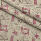 Vintage Notions Pattern 6 Minky Fabric — plush minky folded close-up preview (mv-minky-v1:lying)