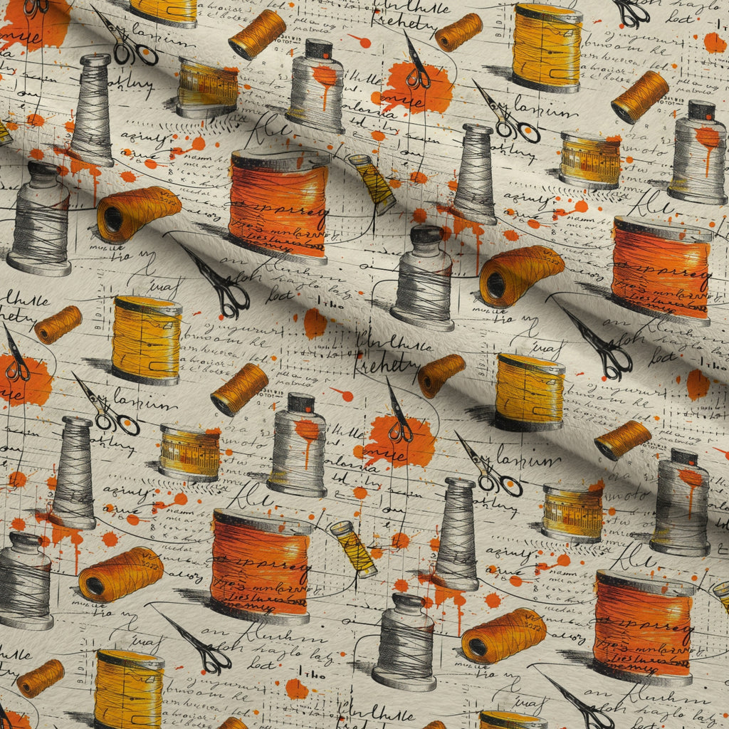Vintage Notions Pattern 9 Minky Fabric — plush minky folded close-up preview (mv-minky-v1:lying)