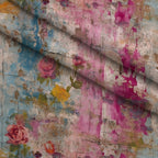 Weathered Blooms Pattern 1 Minky Fabric — plush minky folded close-up preview (mv-minky-v1:lying)