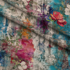 Weathered Blooms Pattern 10 Minky Fabric — plush minky folded close-up preview (mv-minky-v1:lying)