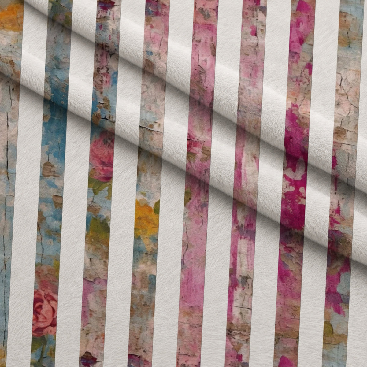 Weathered Blooms Pattern 25 Minky Fabric — plush minky folded close-up preview (mv-minky-v1:lying)