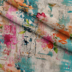 Weathered Blooms Pattern 3 Minky Fabric — plush minky folded close-up preview (mv-minky-v1:lying)