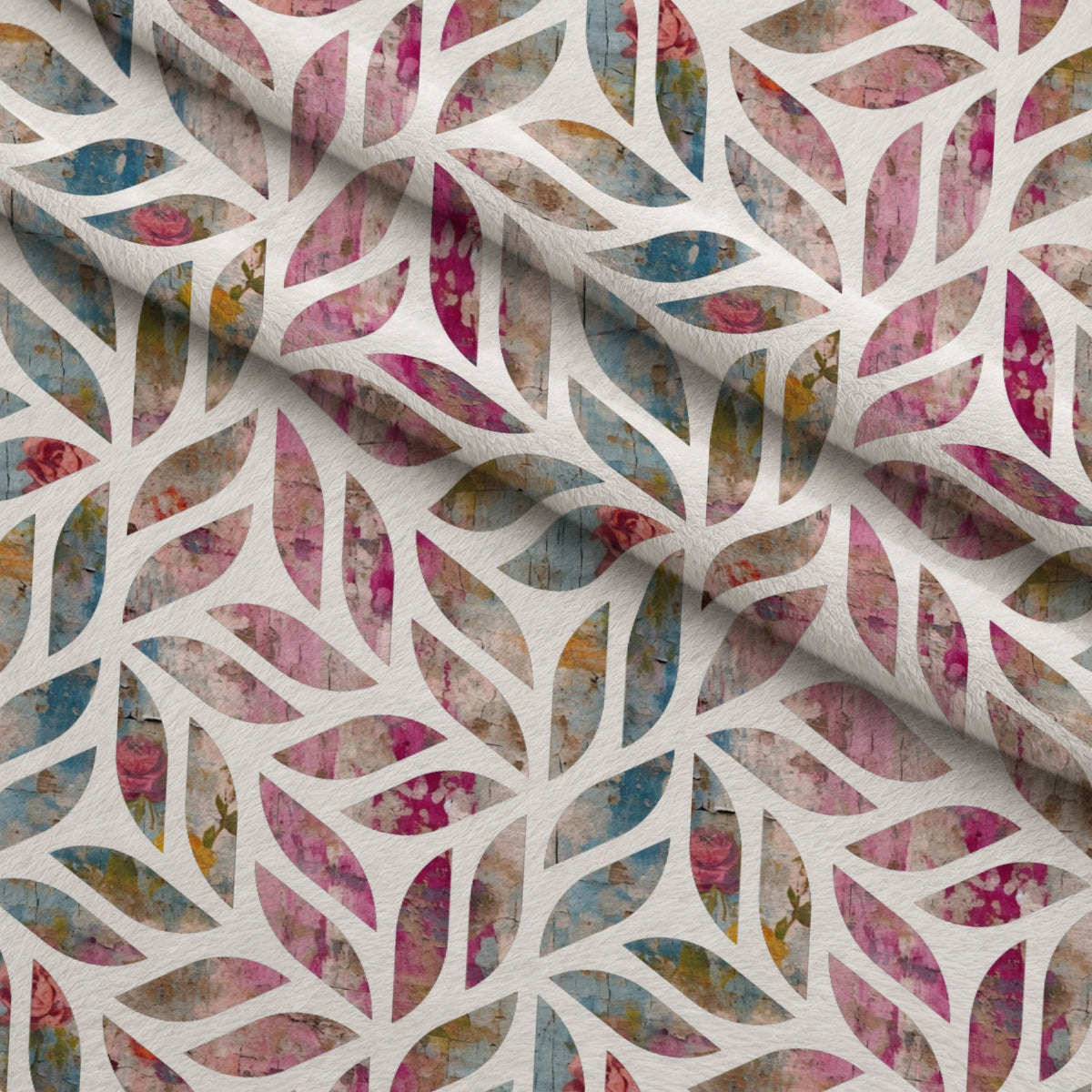 Weathered Blooms Pattern 30 Minky Fabric — plush minky folded close-up preview (mv-minky-v1:lying)