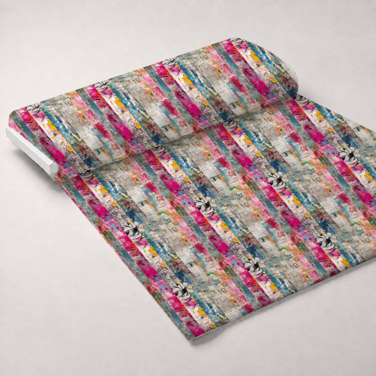 Weathered Blooms Pattern 31 Minky Fabric — plush minky unrolled bolt preview (mv-minky-v1:bolt)