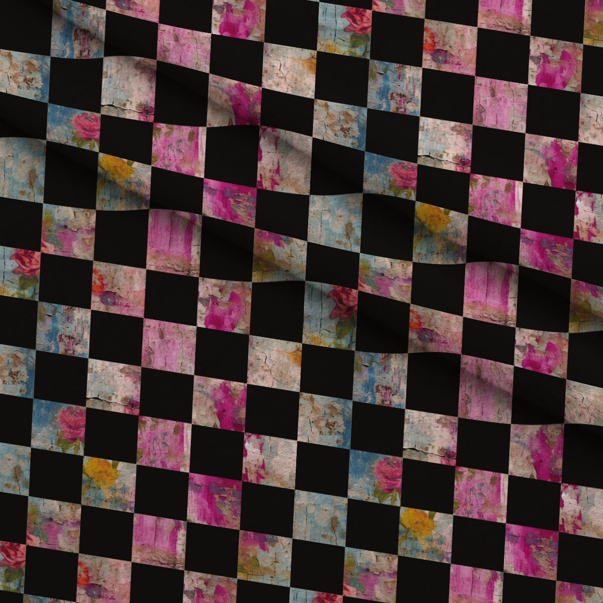 Weathered Blooms Pattern 32 Minky Fabric — plush minky folded close-up preview (mv-minky-v1:lying)