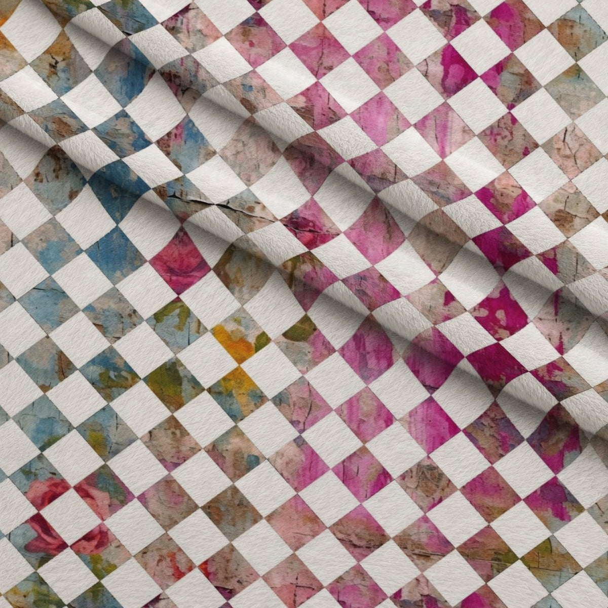 Weathered Blooms Pattern 33 Minky Fabric — plush minky folded close-up preview (mv-minky-v1:lying)