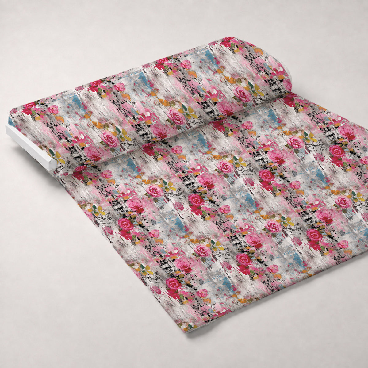 Weathered Blooms Pattern 7 Minky Fabric — plush minky unrolled bolt preview (mv-minky-v1:bolt)