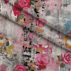 Weathered Blooms Pattern 7 Minky Fabric — plush minky folded close-up preview (mv-minky-v1:lying)
