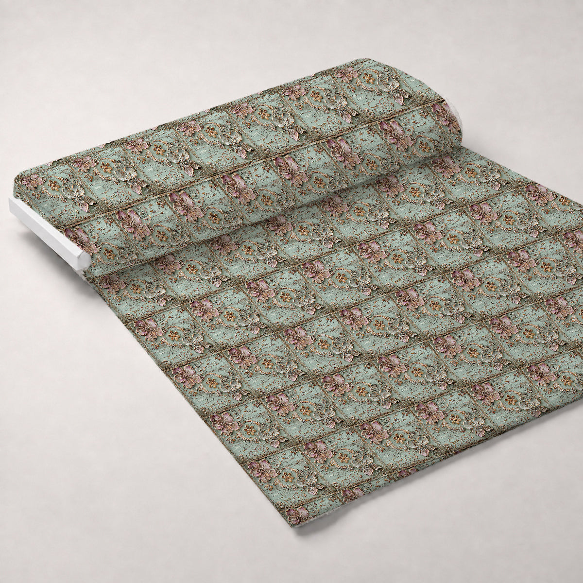 Weathered Filigree Pattern 11 Minky Fabric — plush minky unrolled bolt preview (mv-minky-v1:bolt)