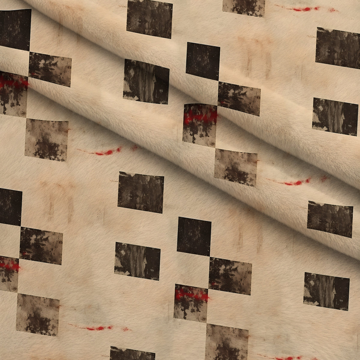 Weathered Masonry Pattern 17 Minky Fabric — plush minky folded close-up preview (mv-minky-v1:lying)