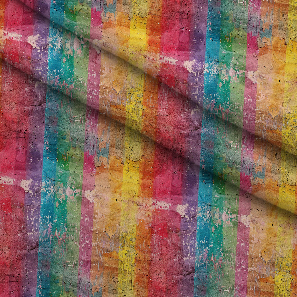 Weathered Spectrum Pattern 5 Minky Fabric — plush minky folded close-up preview (mv-minky-v1:lying)