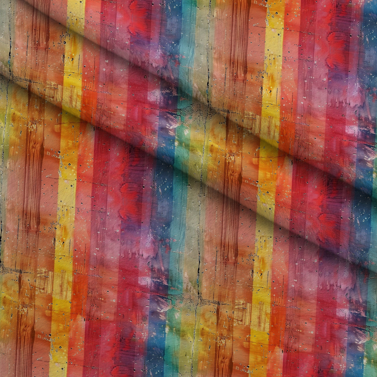 Weathered Spectrum Pattern 6 Minky Fabric — plush minky folded close-up preview (mv-minky-v1:lying)