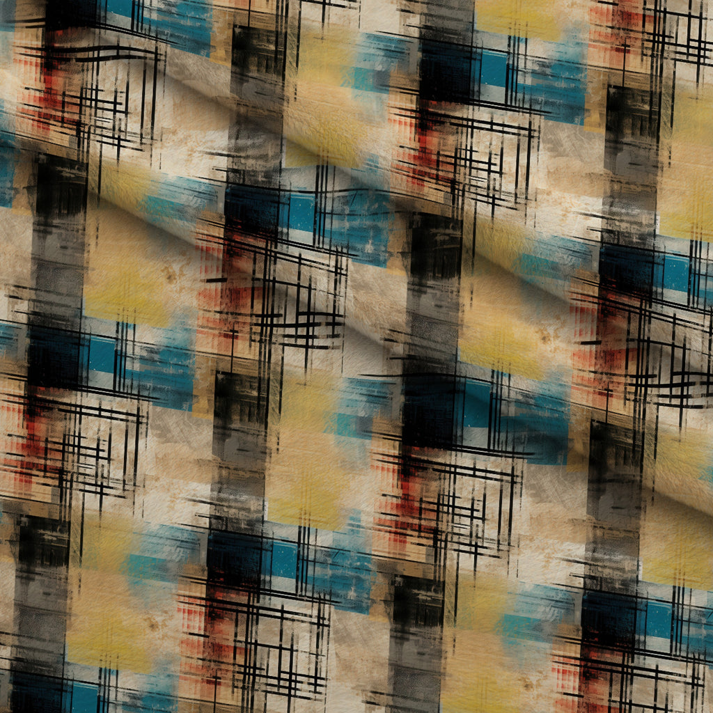 Weathered Tartan Pattern 10 Minky Fabric — plush minky folded close-up preview (mv-minky-v1:lying)