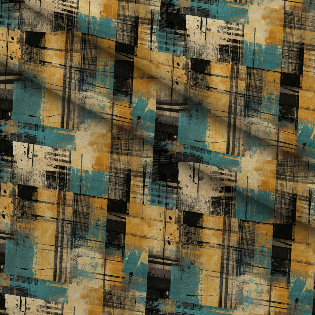 Weathered Tartan Pattern 12 Minky Fabric — plush minky folded close-up preview (mv-minky-v1:lying)