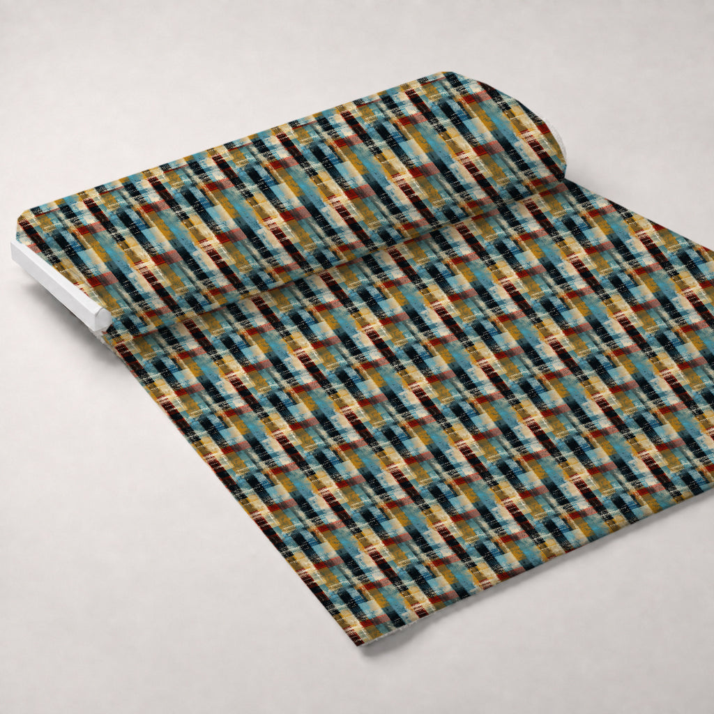 Weathered Tartan Pattern 8 Minky Fabric — plush minky unrolled bolt preview (mv-minky-v1:bolt)