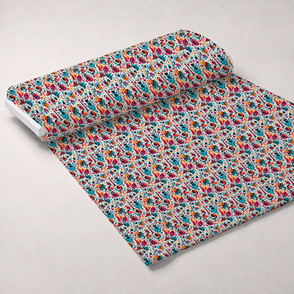 Whimsical Teatime Pattern 12 Minky Fabric — plush minky unrolled bolt preview (mv-minky-v1:bolt)