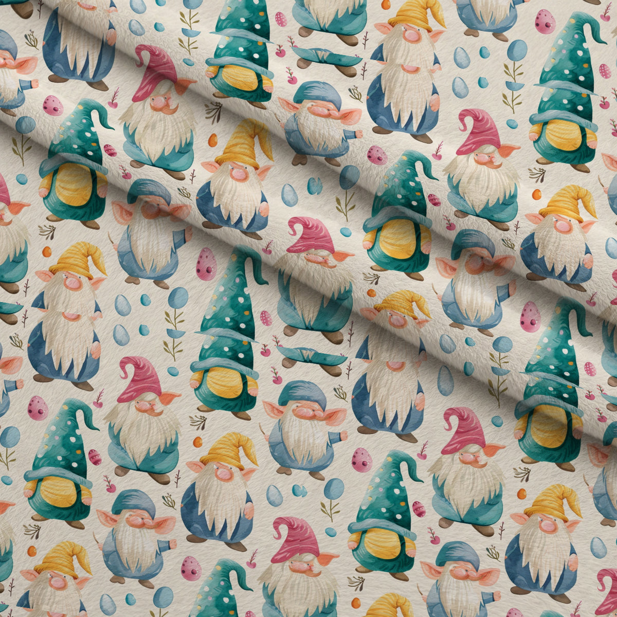 Whiskered Egg Hunt Pattern 1 Minky Fabric — plush minky folded close-up preview (mv-minky-v1:lying)