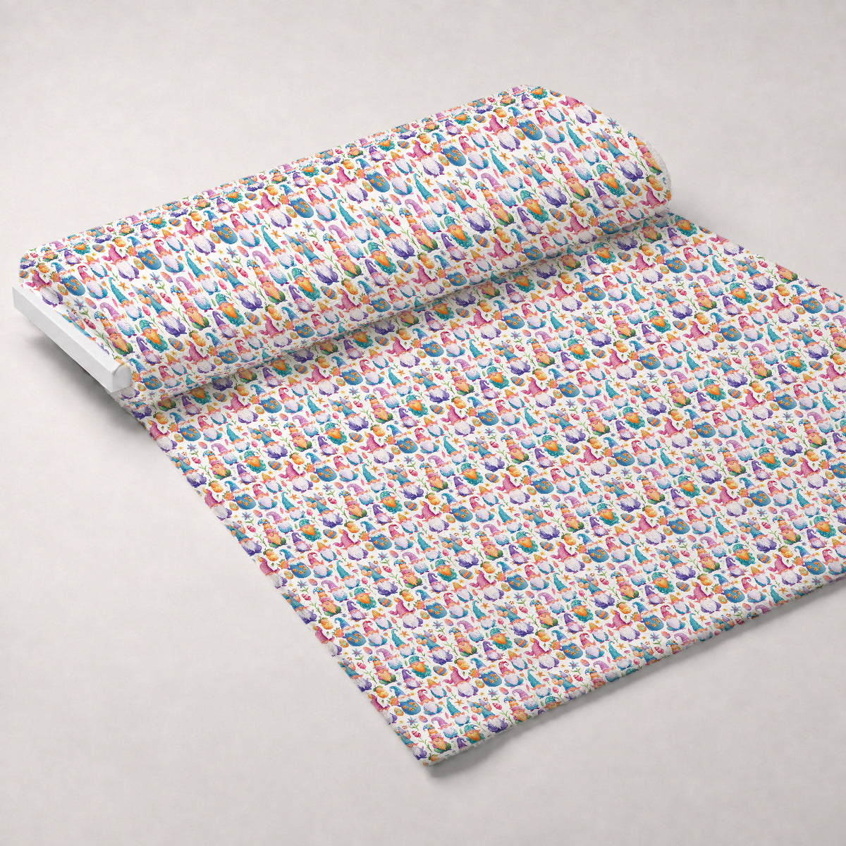 Whiskered Egg Hunt Pattern 12 Minky Fabric — plush minky unrolled bolt preview (mv-minky-v1:bolt)