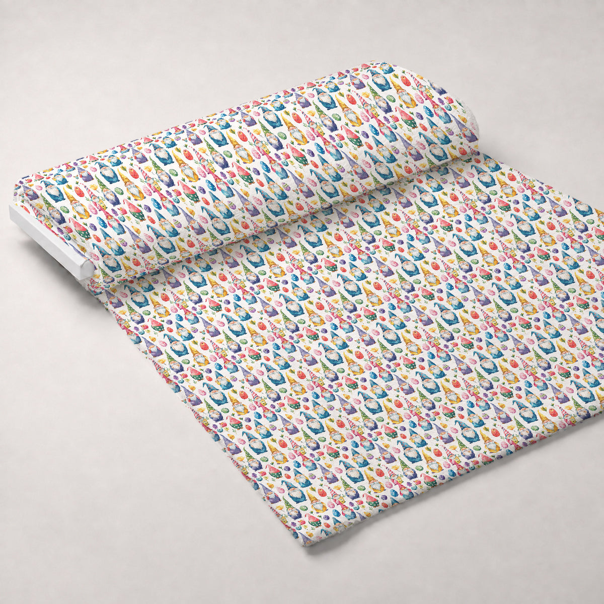 Whiskered Egg Hunt Pattern 3 Minky Fabric — plush minky unrolled bolt preview (mv-minky-v1:bolt)