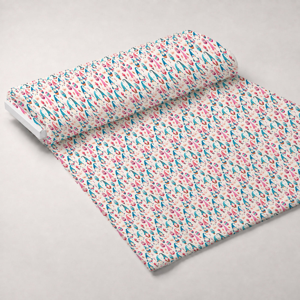 Whiskered Egg Hunt Pattern 8 Minky Fabric — plush minky unrolled bolt preview (mv-minky-v1:bolt)