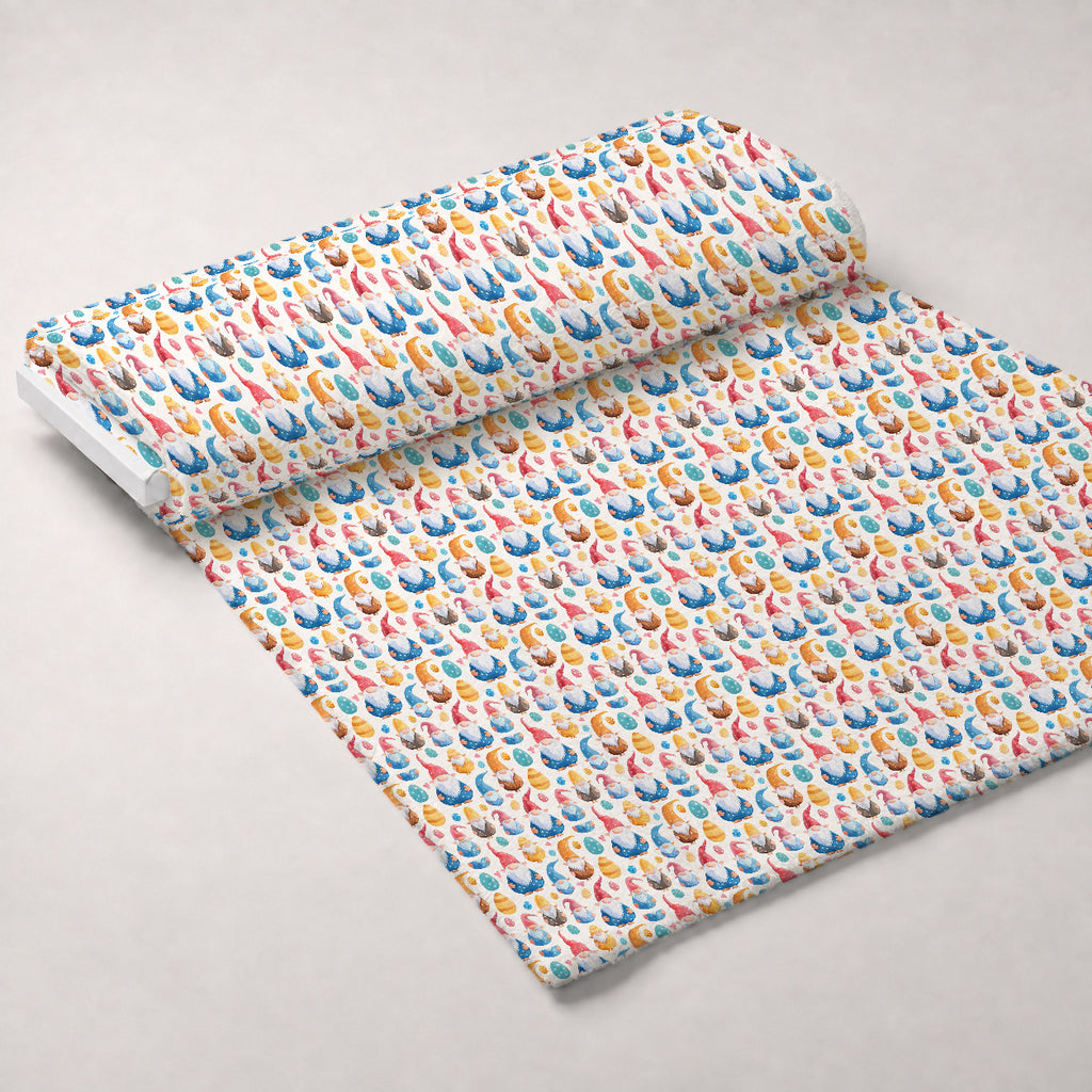 Whiskered Egg Hunt Pattern 9 Minky Fabric — plush minky unrolled bolt preview (mv-minky-v1:bolt)