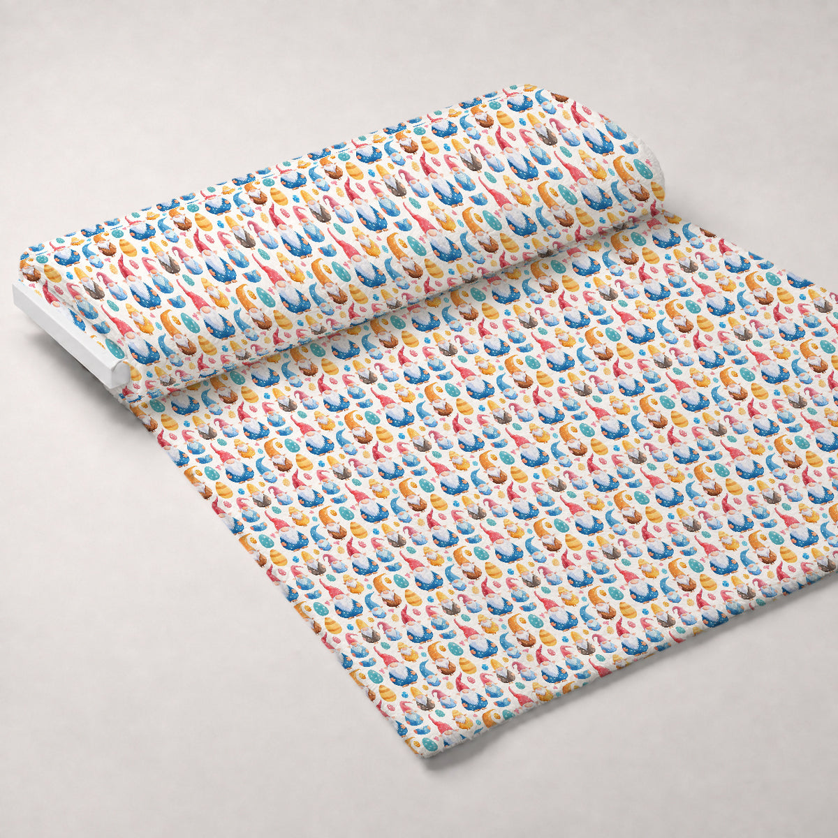 Whiskered Egg Hunt Pattern 9 Minky Fabric — plush minky unrolled bolt preview (mv-minky-v1:bolt)