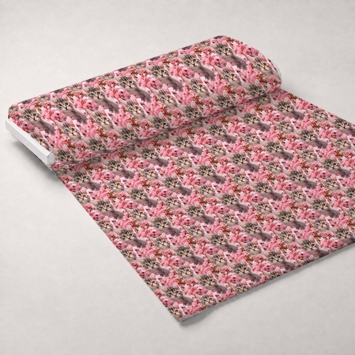 Whiskers and Blossoms Pattern 10 Minky Fabric — plush minky unrolled bolt preview (mv-minky-v1:bolt)