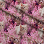 Whiskers and Blossoms Pattern 4 Minky Fabric — plush minky folded close-up preview (mv-minky-v1:lying)