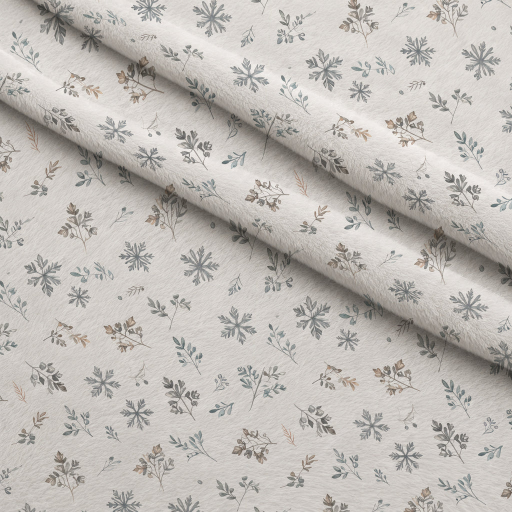 Whispering Winter Botanicals Pattern 20 Minky Fabric — plush minky folded close-up preview (mv-minky-v1:lying)