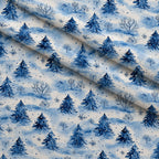 Winter Christmas Trees Minky Fabric — plush minky folded close-up preview (mv-minky-v1:lying)