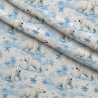 Winter Polar Bears Minky Fabric — plush minky folded close-up preview (mv-minky-v1:lying)